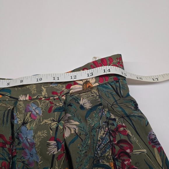 Vintage Geiger Pleated Floral Skirt Light-Weight Wool UK 42 US 12 - Picture 11 of 11